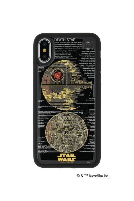 iPhone Xケース DEATH STAR(TM) 黒