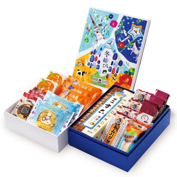 二段仕様の豪華なお重箱 冬結び