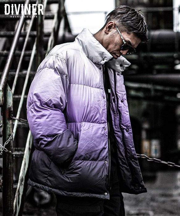 Gradation Padded Jacket（アイスグレー）