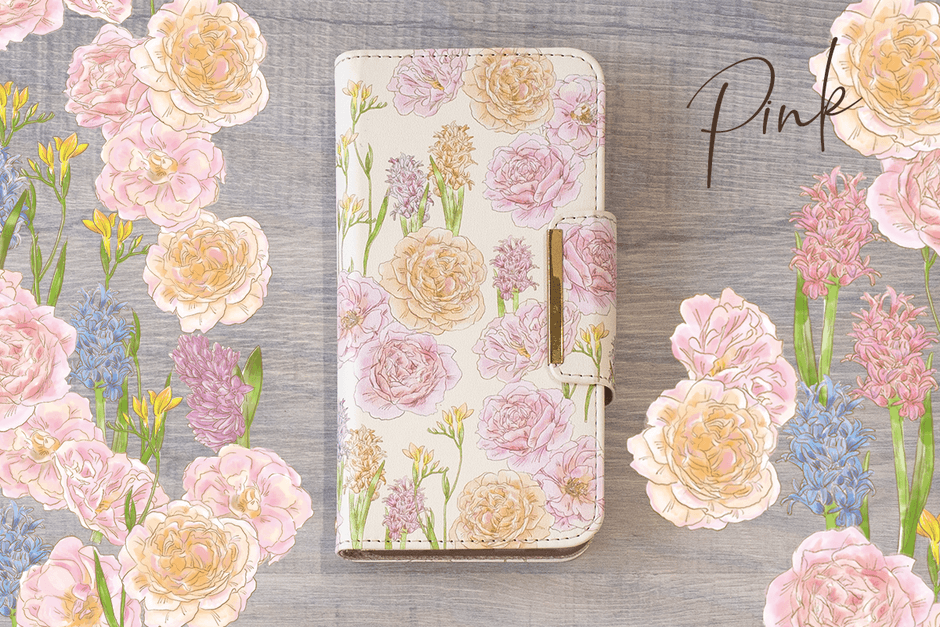 NTTドコモのスマホカバーに 「花屋さんのお花柄」を提供 「いつも手に