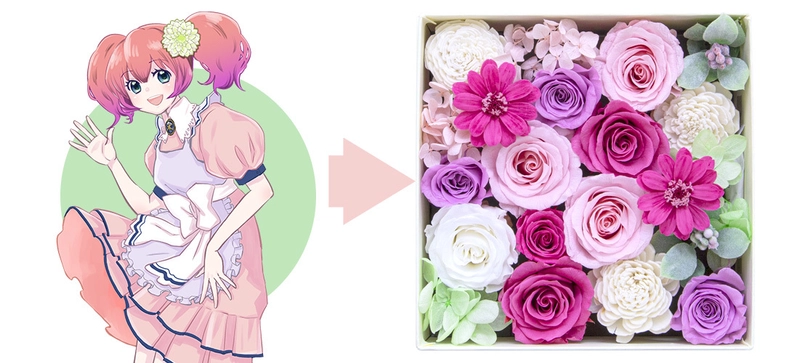 推しカラーで作るフラワーアレンジメントサービス【推し花＊】が 公式サイトをリニューアル！新商品の発売とキャンペーンを実施