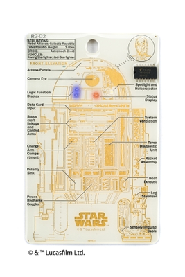 FLASH R2-D2 基板アート ICカードケース　白