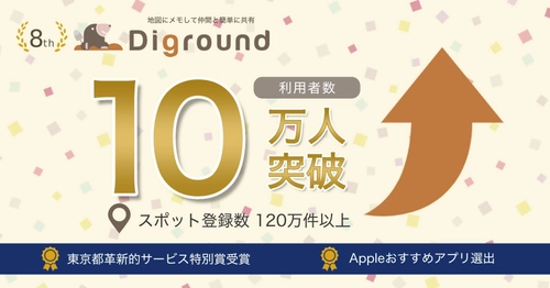 地図作成アプリ『Diground』が利用者数“10万人”突破！ 観光案内地図や営業活動の顧客管理マップなど幅広い用途で活用