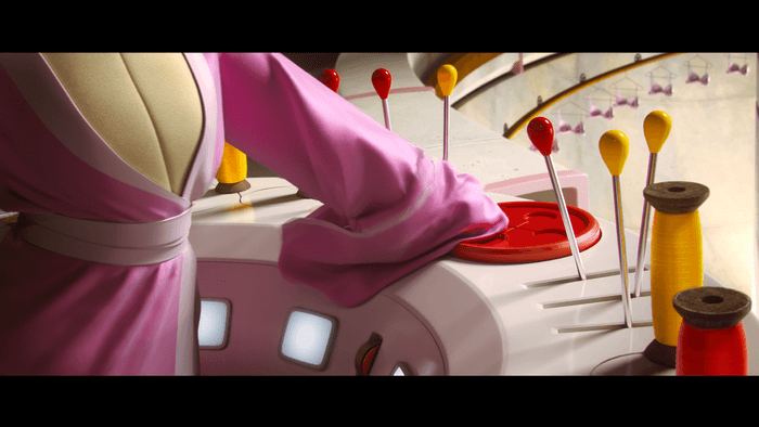 (3)謎の女性ロボット:もちろんよ。