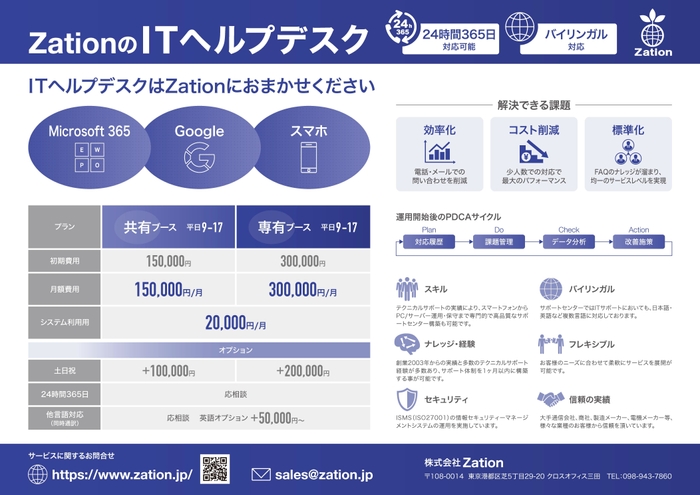 まかせよう。ITヘルプデスク 価格表