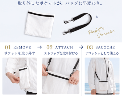 取り外したポケットはサコッシュに