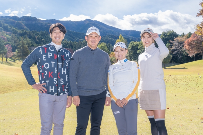 （左から）田中大貴アナ、松坂大輔、横峯さくら、稲村亜美