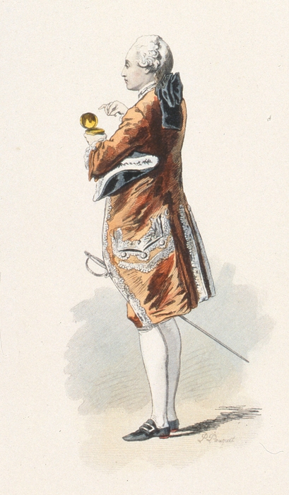 Photo.04 嗅ぎたばこを嗜む18世紀フランスの地方領主 フランス 1775年