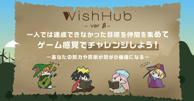 仲間と一緒に目標にチャレンジ 目標達成プラットフォーム「WishHub(ウィッシュハブ)」 活動プレイヤー1500人を突破！