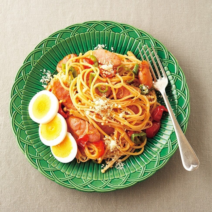 えのきスパのナポリタン（糖質42.3g）