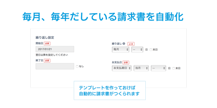 毎月、毎年だしている請求書を自動化