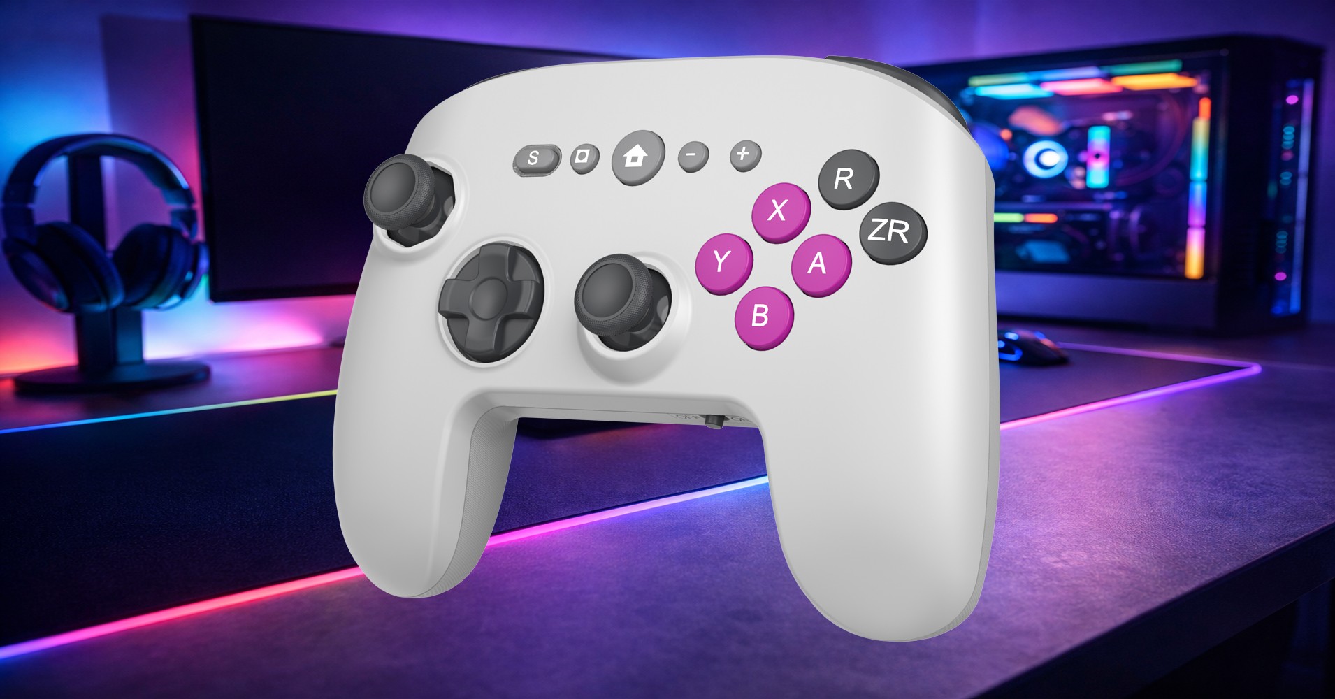 懐かしのカラーで楽しめる！
無線タイプの天面６ボタンゲームコントローラー
