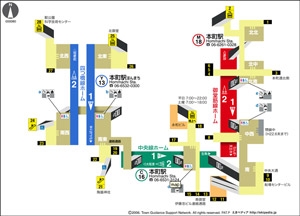 「えきペディアらくらくマップ」大阪市営地下鉄本町駅