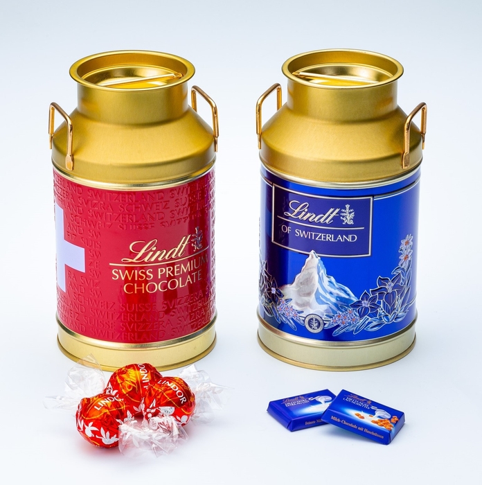 リンドール ミルク缶 300g & ナポリタン ブルー缶 350g