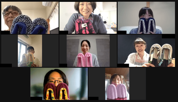 オンライン布ぞうりイベントで参加者同士の交流も