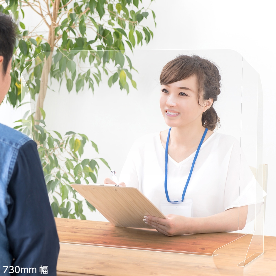 「シンプルパーテーション」730mm幅での利用イメージ