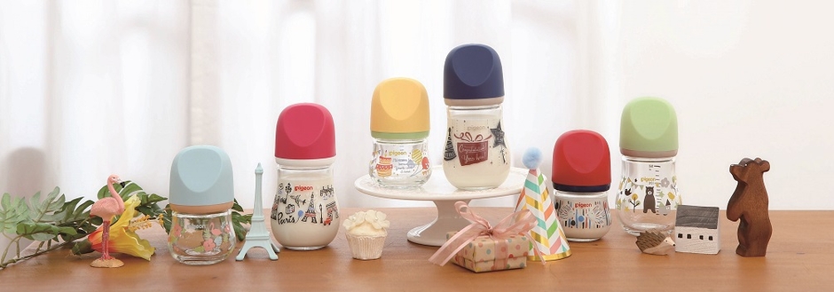 美しいフォルムとかわいらしいデザインが特長の「母乳実感（R)哺乳びん my Precious」