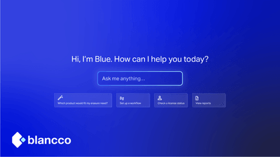 Blancco Blue - トップ画面