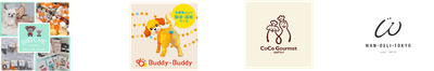左から) BIBICHE、Buddy-Buddy、CoCo Gourmet、WAN-DELI-TOKYO
