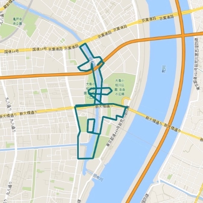 GPSアート「まちおこし」の「ま」(2)