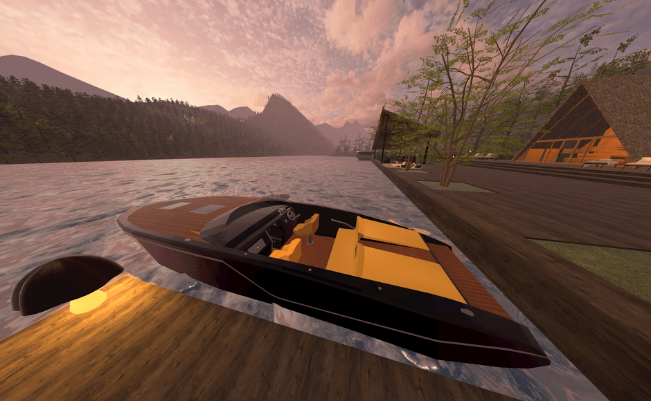 Private Boat 敷地内から直接乗船でき、川を行き来する専用ボート。