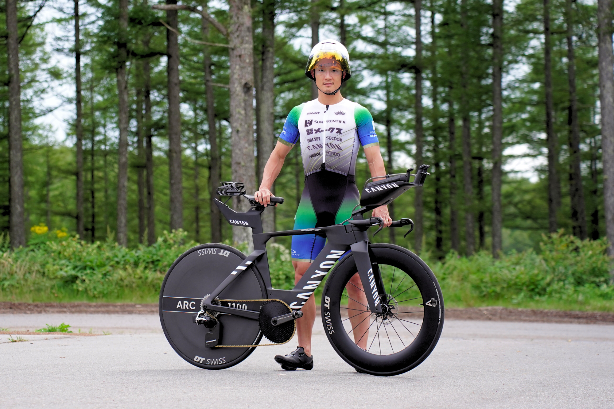 キャニオン新型スピードマックスCFR、古谷純平選手の実車を佐渡トライアスロンとアイアンマンジャパンで展示。試乗は9月18日より東京で開始