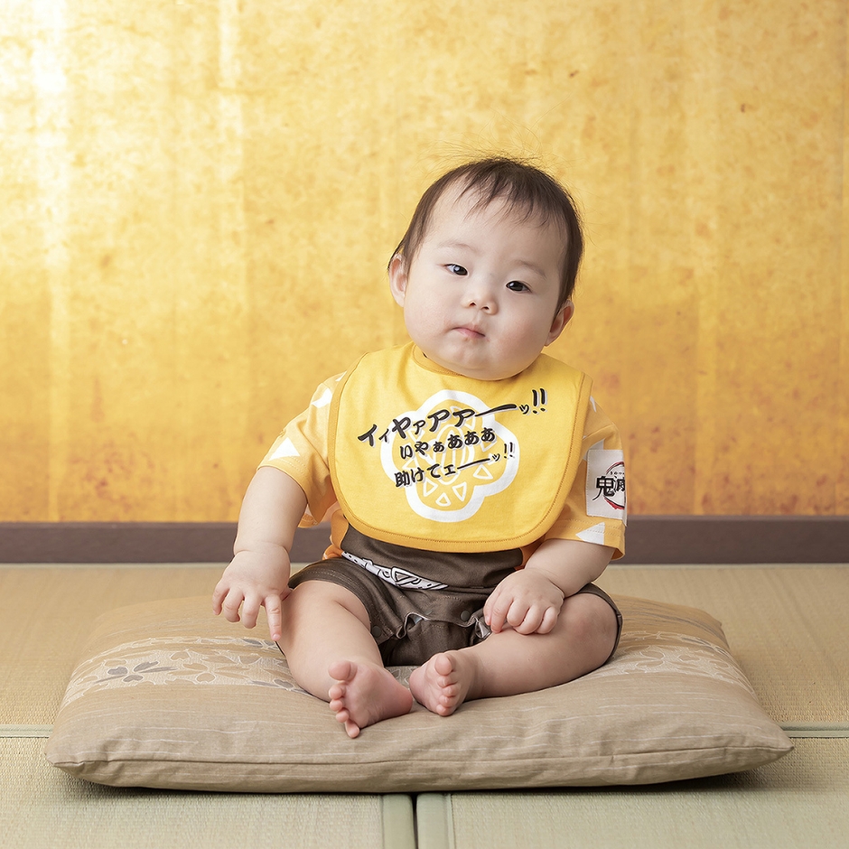 なりきりスタイ&カバーオールセット(我妻善逸) 着用イメージ(1)