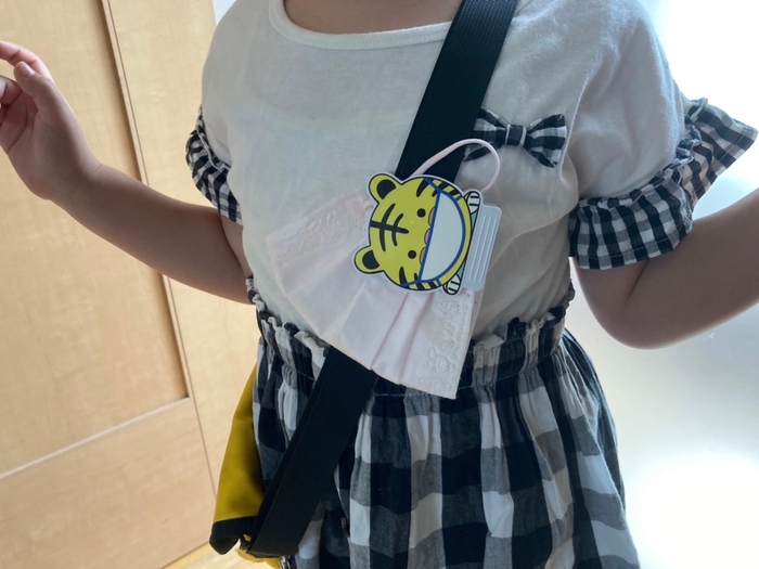 使用例2:お子様のマスクをクリップ